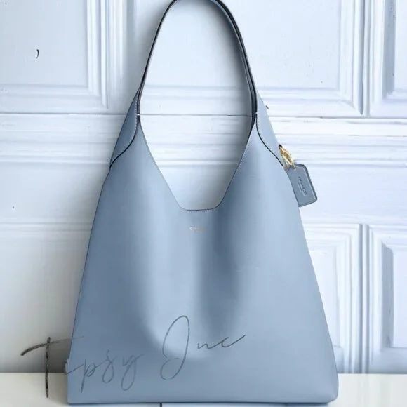 AUTHENTIC COACH LARGE BROOKLYN 39 IN BLUEBELL HOBO HANDBAG - Picture 2 of 8